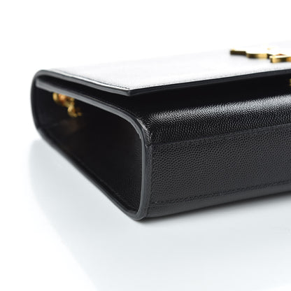 Saint Laurent Grain De Poudre Medium Classic Monogram Kate Satchel Black 9 of 10