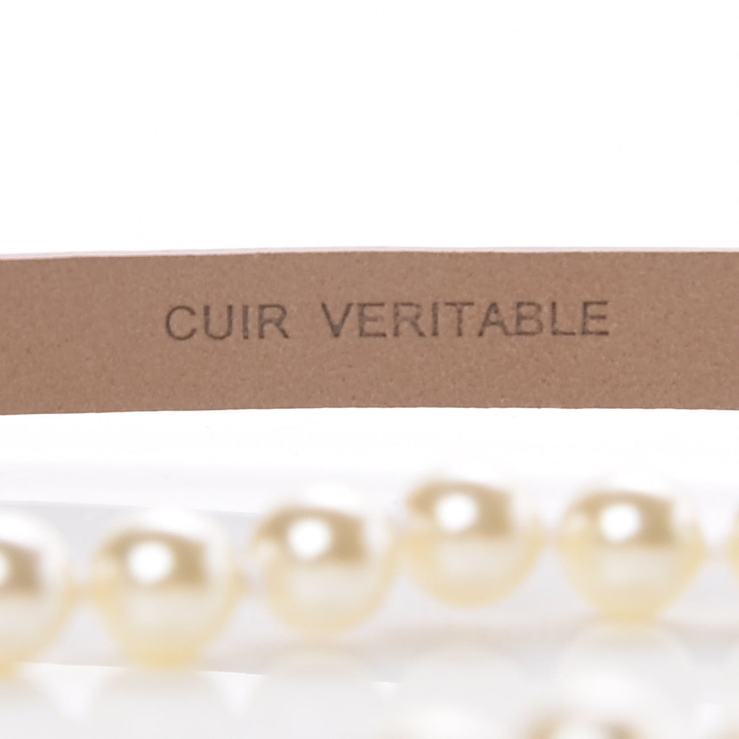 Pearl Lambskin CC Double Strand Belt 85 34 Pink