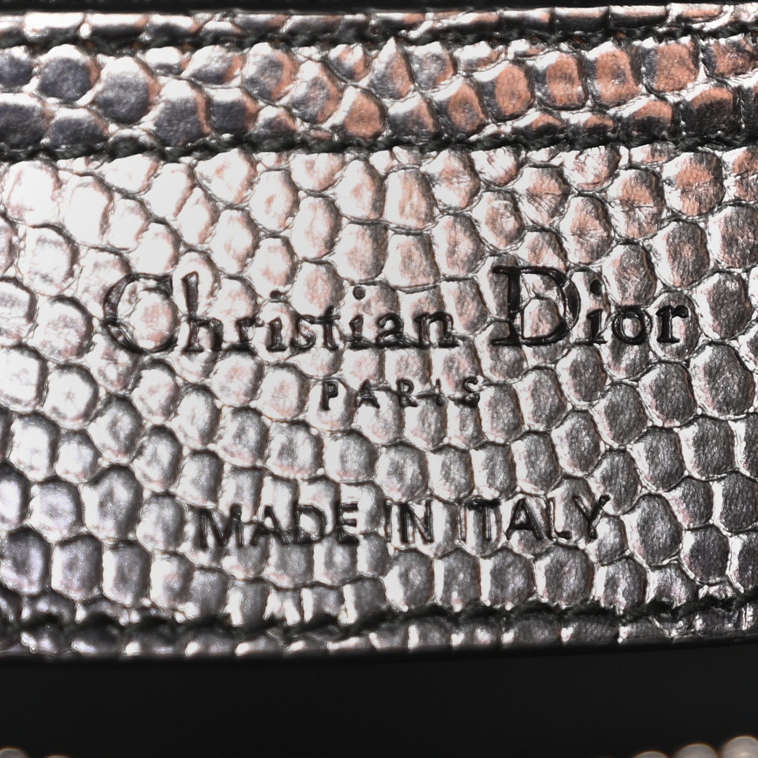 Christian Dior Metallic Lizard Medium Lady Dior Silver 6 of 10