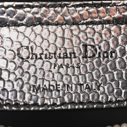 Christian Dior Metallic Lizard Medium Lady Dior Silver 6 of 10
