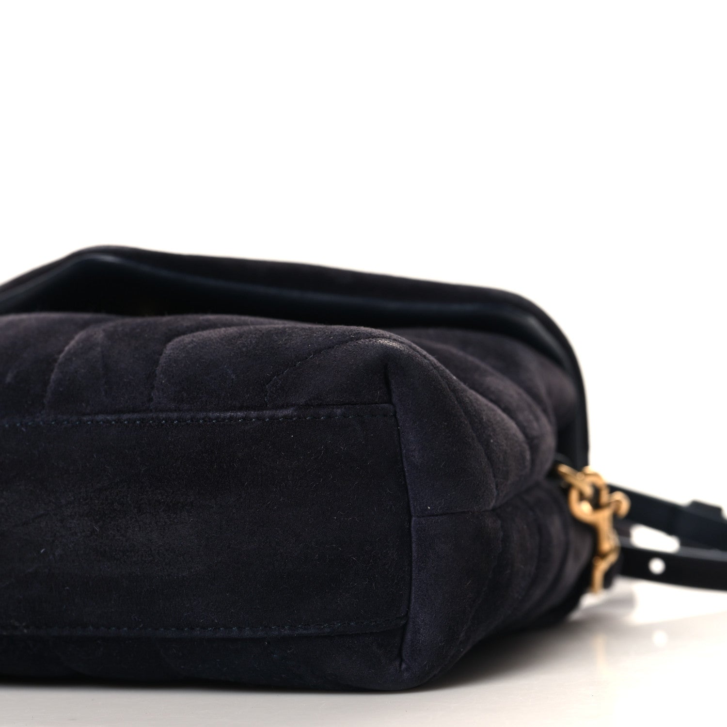 Saint Laurent Suede Toy Loulou Shoulder Bag Deep Marine 11 of 13