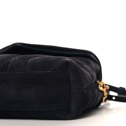 Saint Laurent Suede Toy Loulou Shoulder Bag Deep Marine 11 of 13