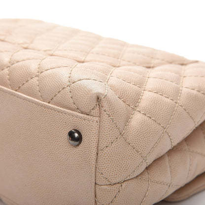 Chanel Caviar Quilted Medium Coco Handle Flap Light Beige 11 of 12