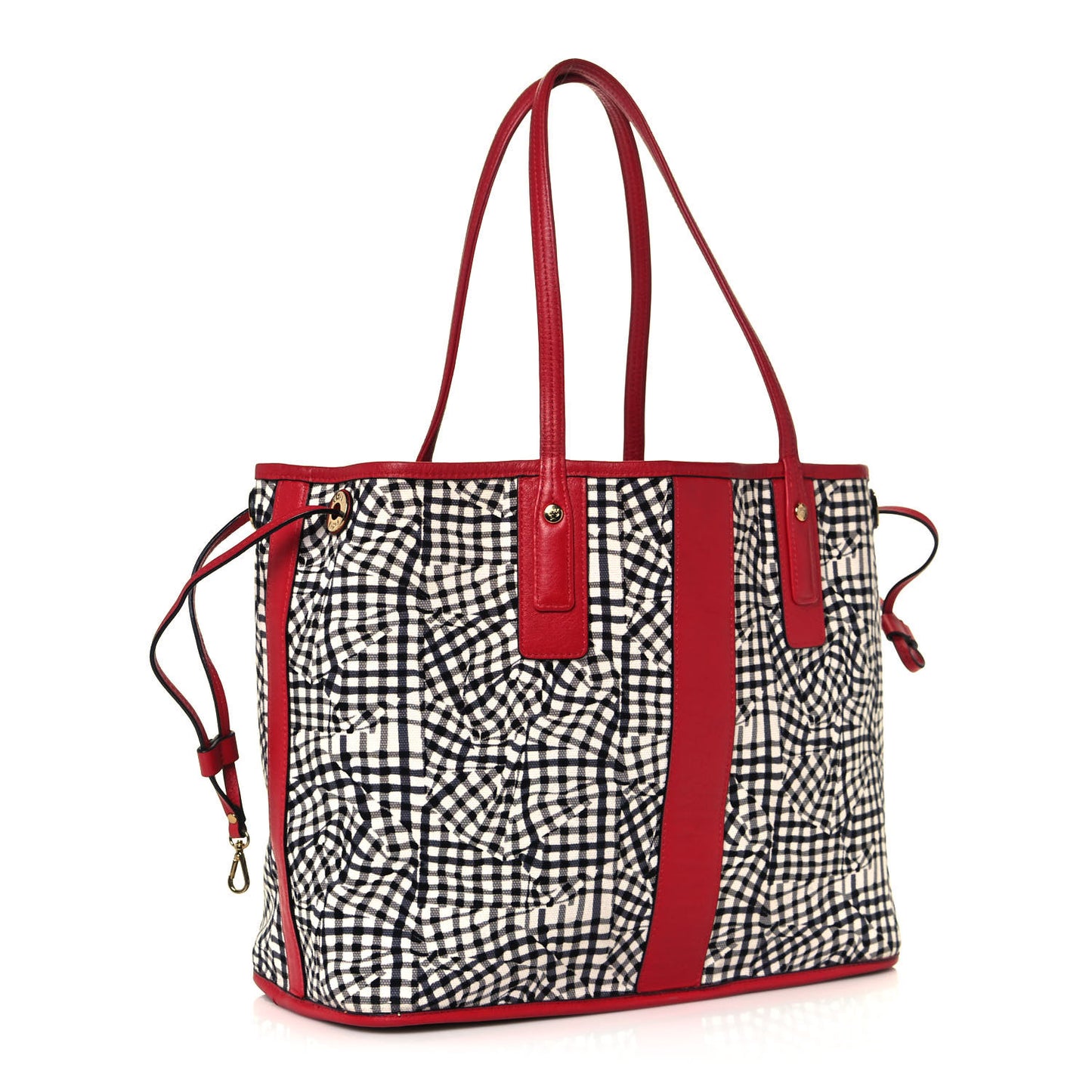 Visetos Medium Liz Reversible Shopper Tote Ruby Red