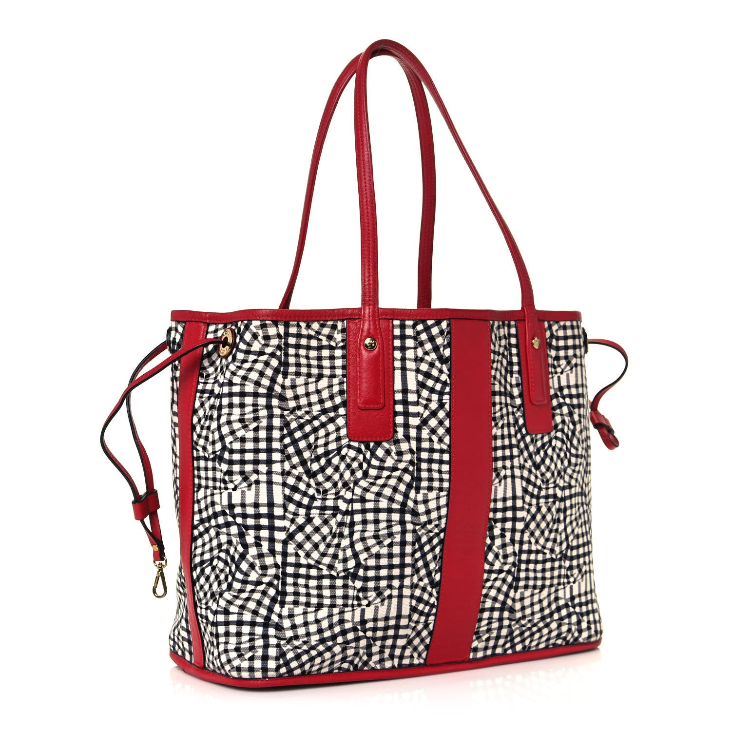 MCM Visetos Medium Liz Reversible Shopper Tote Ruby Red 13 of 19