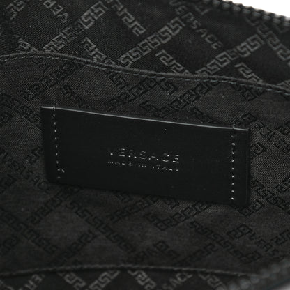 Versace Grained Calfskin Baroque Print Zip Pouch Blue 6 of 12