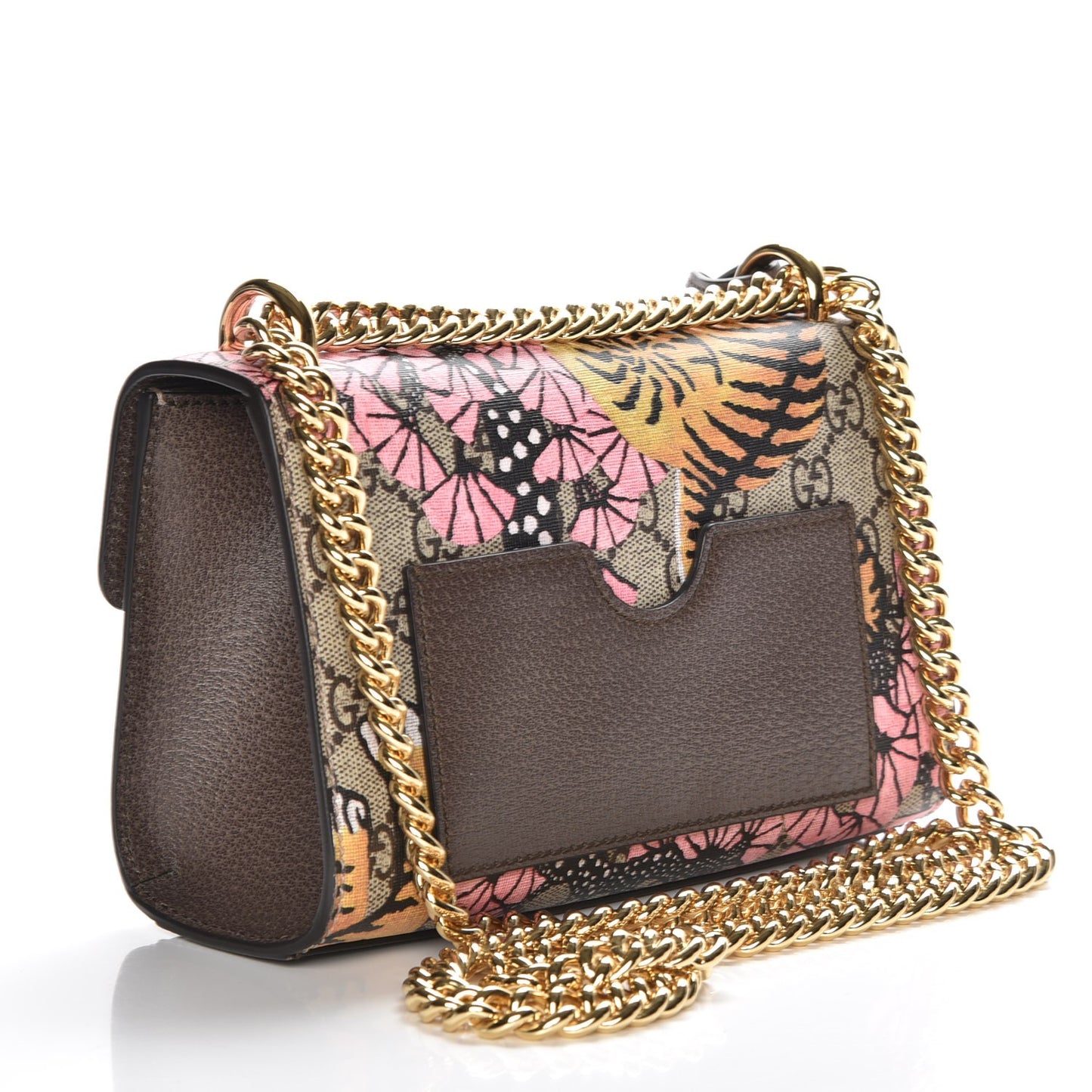 GG Supreme Monogram Bengal Small Padlock Shoulder Bag Beige Pink