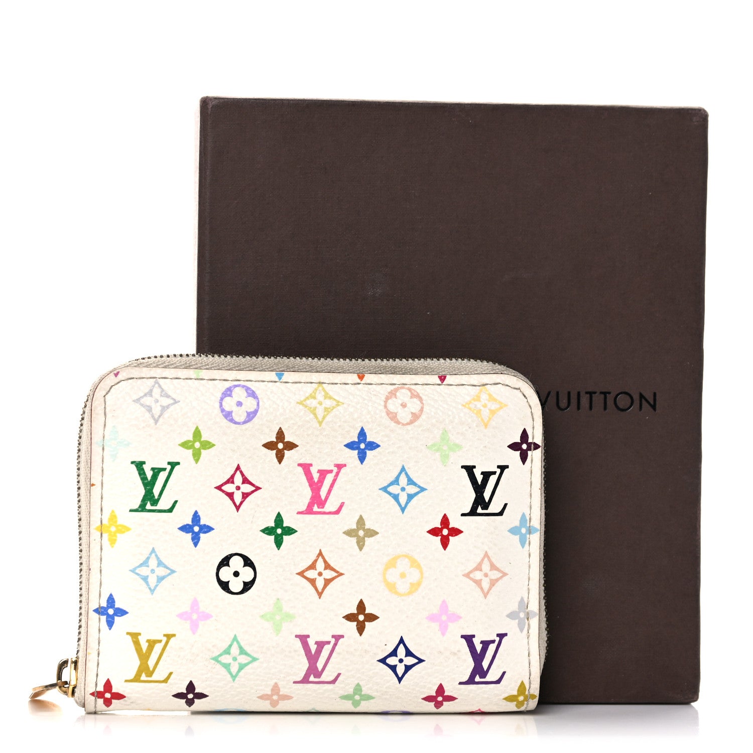 Louis Vuitton Monogram Multicolor Zippy Coin Purse Wallet White 20 of 20