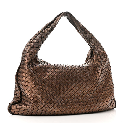 Bottega Veneta Metallic Nappa Intrecciato Large Veneta Hobo Copper 3 of 11