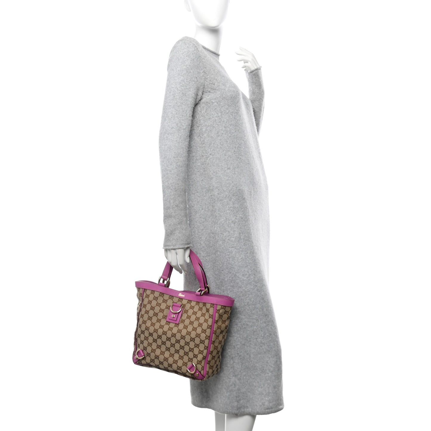 Monogram Small Abbey Tote Fuchsia