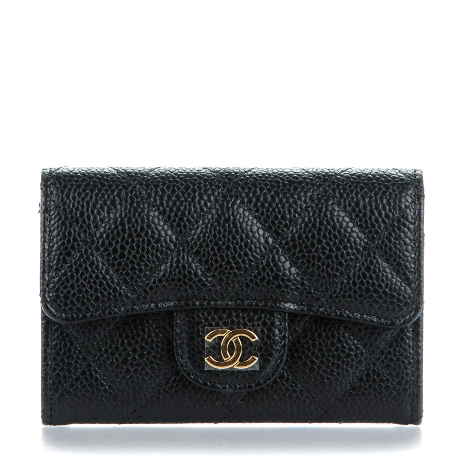 Chanel Caviar Quilted Flap Card Holder Black 1 of 8