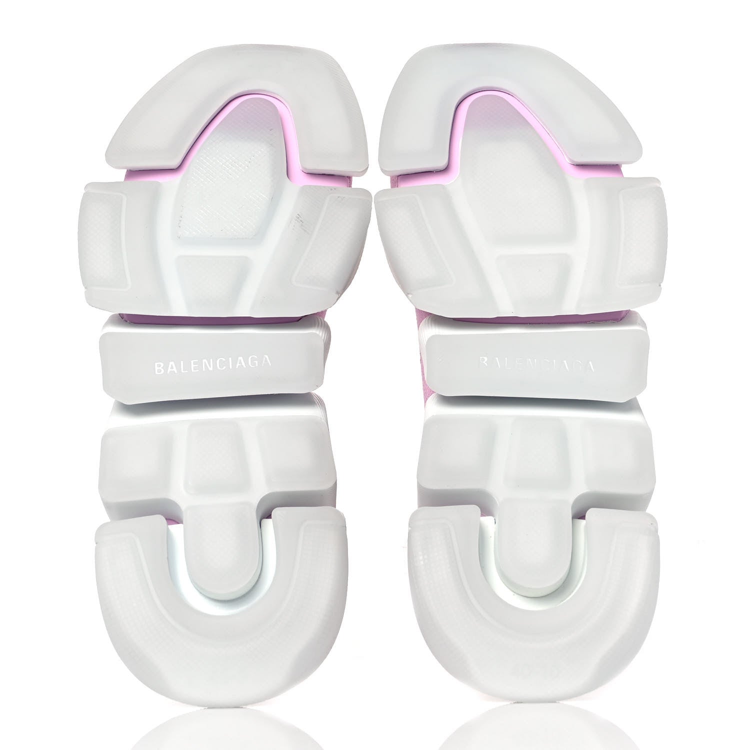 Balenciaga Technical 3D Recycled Knit Bi-Color Womens Speed 2.0 Transparent Sole Sneakers 40 Pink 5 of 8