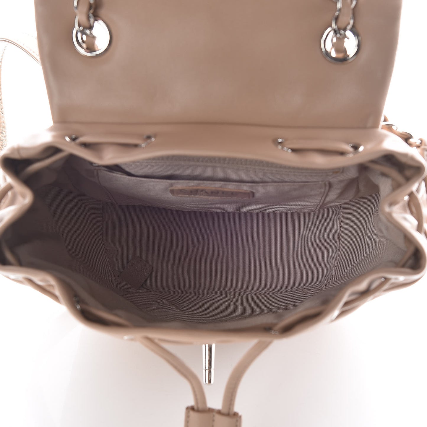 Lambskin Quilted Small Urban Spirit Backpack Beige