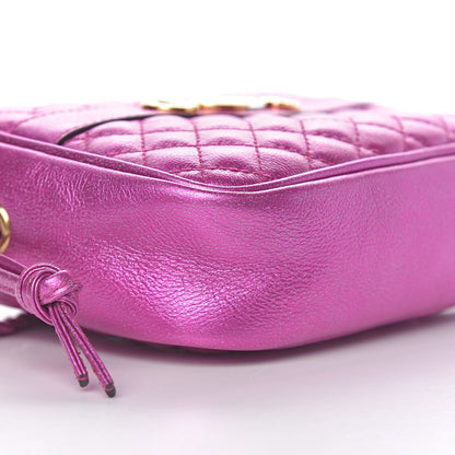 Gucci Laminated Nappa Trapuntata Mini Zumi Shoulder Bag Fuxia 7 of 9