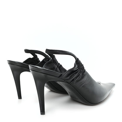 Saint Laurent Lambskin Anne-Marie 75 Slingback Pumps 40  40 Black 5 of 9