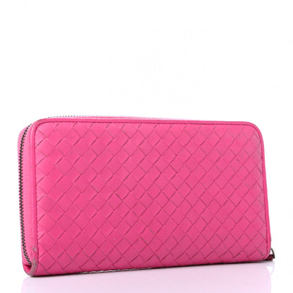 Bottega Veneta Nappa Intrecciato Zip Around Wallet Rosa Shock 3 of 10