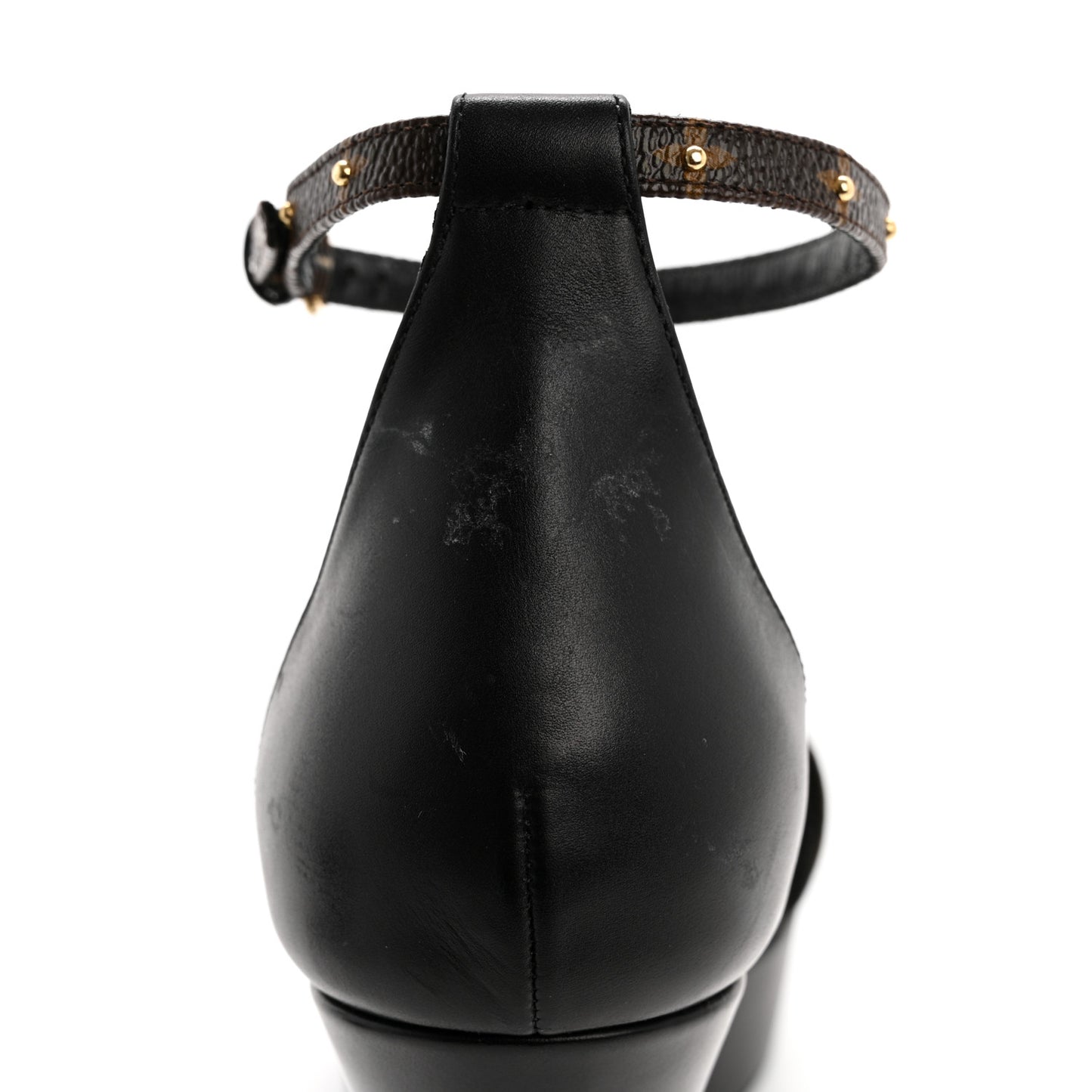 Patent Monogram Afterglow Platform Sandals 40 Black