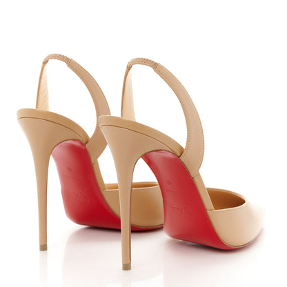 Christian Louboutin Kid O Kate Slingback 100 Pumps 40 Nude 4 of 8