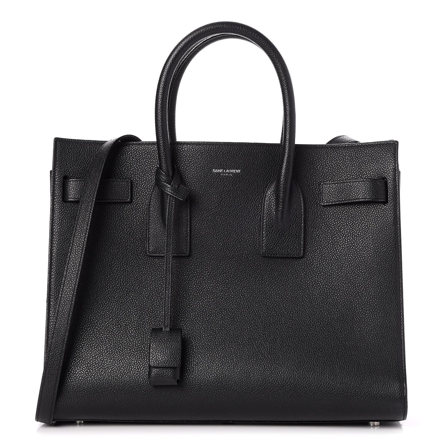 Grained Calfskin Small Sac De Jour Black