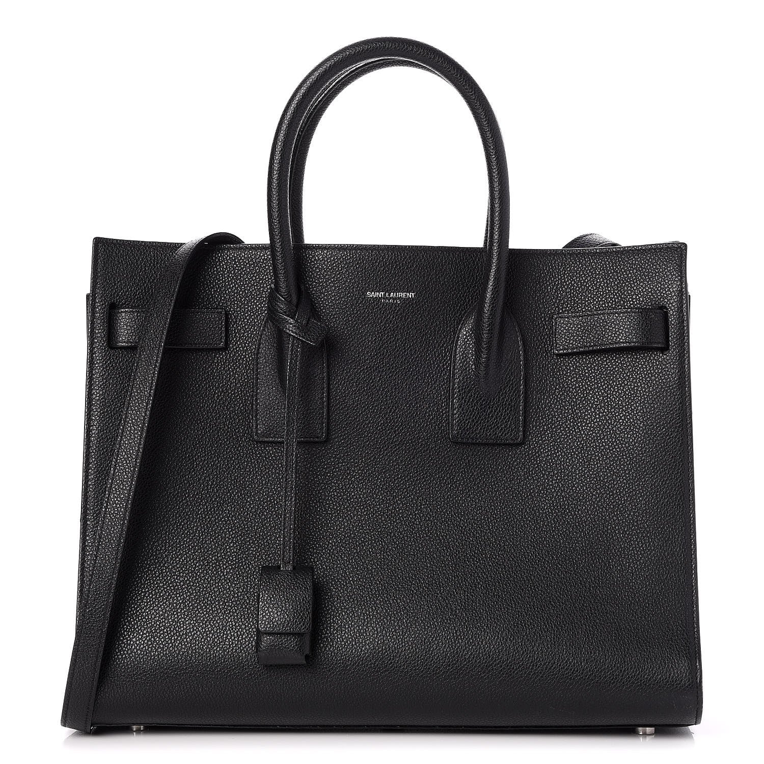 Saint Laurent Grained Calfskin Small Sac De Jour Black 1 of 7