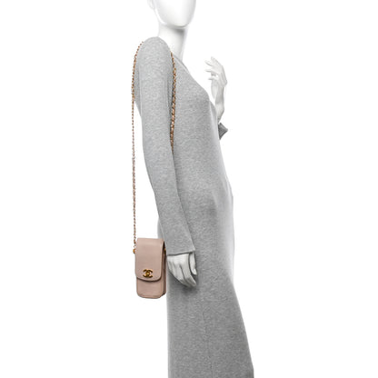 Chanel Caviar Phone Holder Crossbody Beige 2 of 11