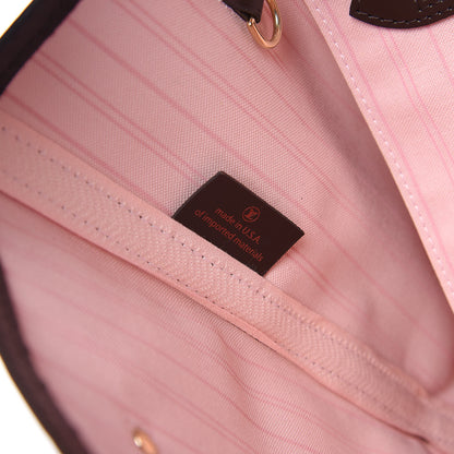 Louis Vuitton Damier Ebene Neo Neverfull MM Rose Ballerine 6 of 12