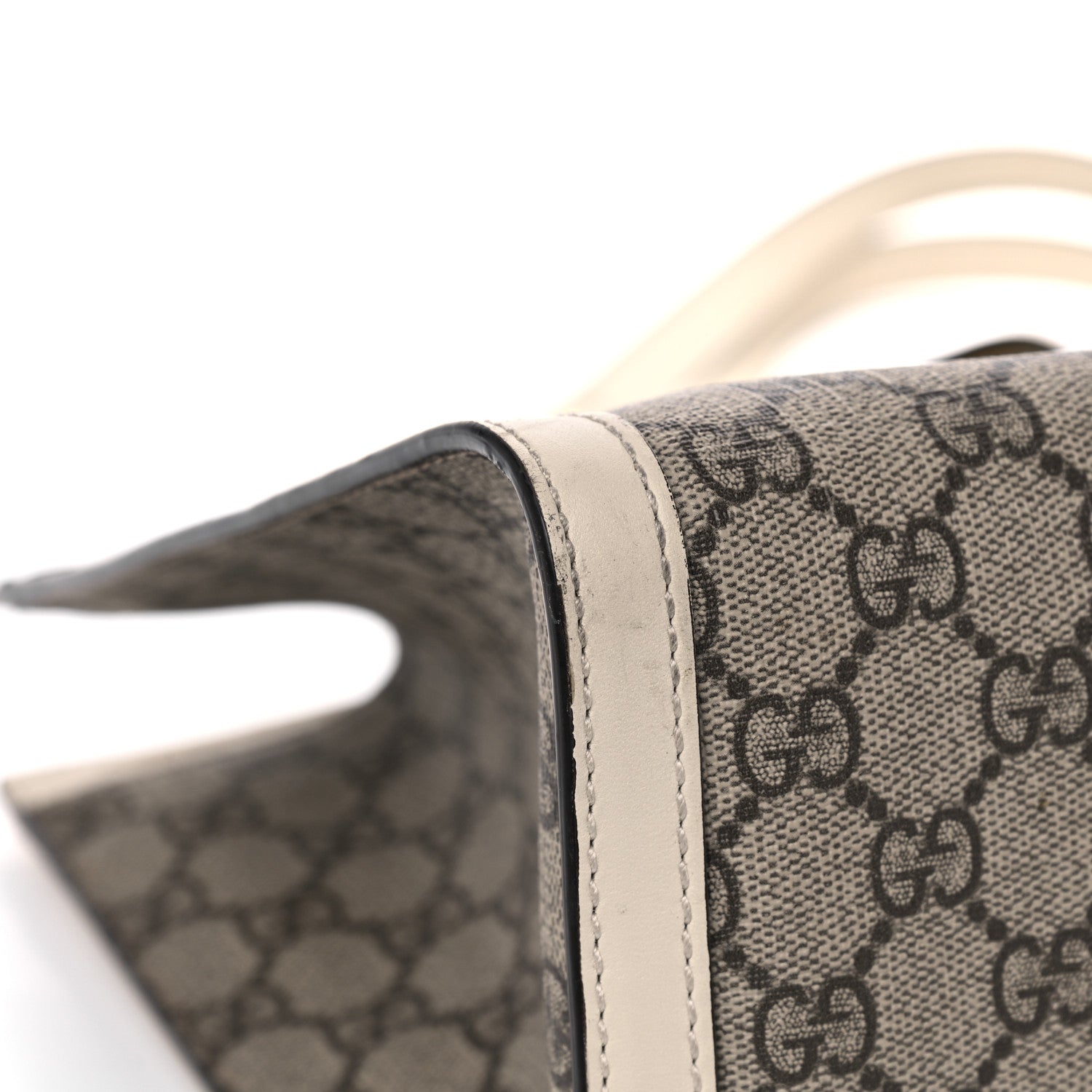 Gucci GG Supreme Monogram Medium Padlock Tote White 13 of 18