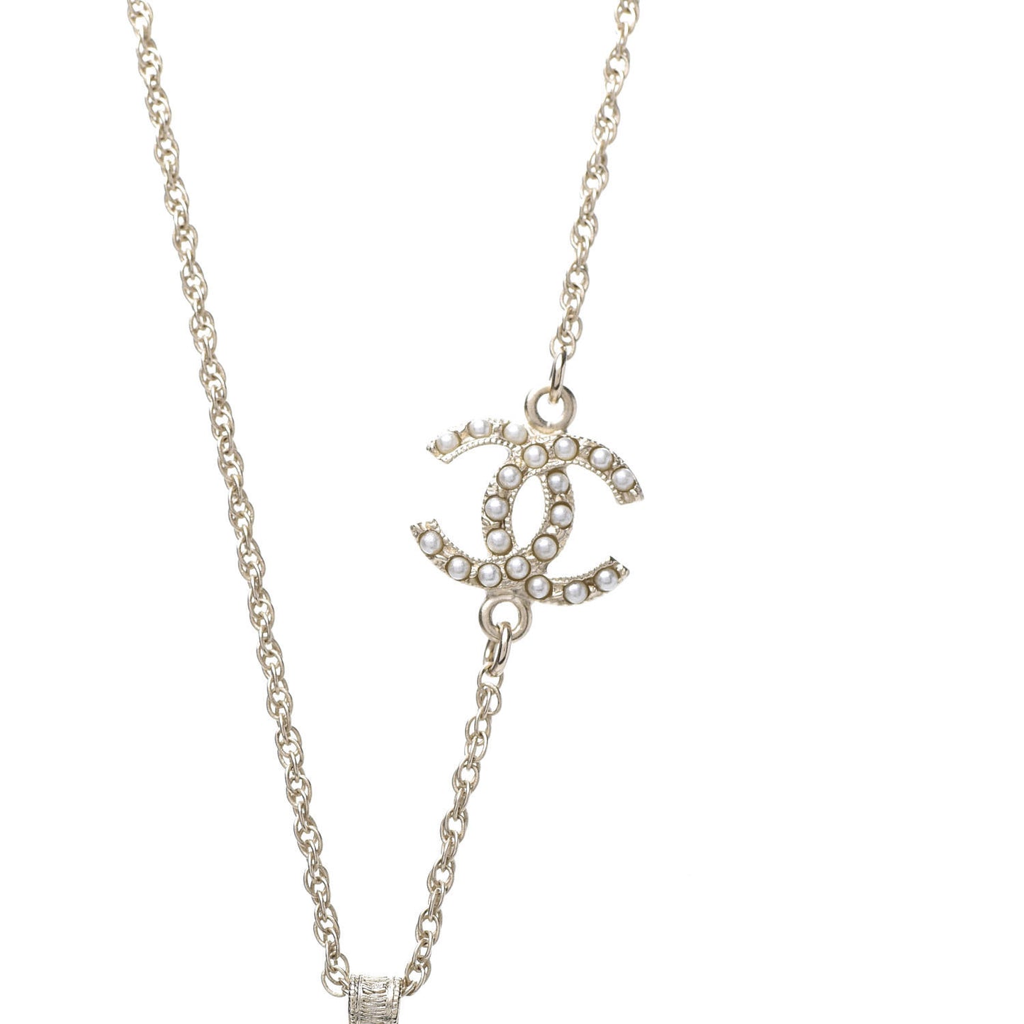 Pearl CC Dream Catcher Necklace Gold