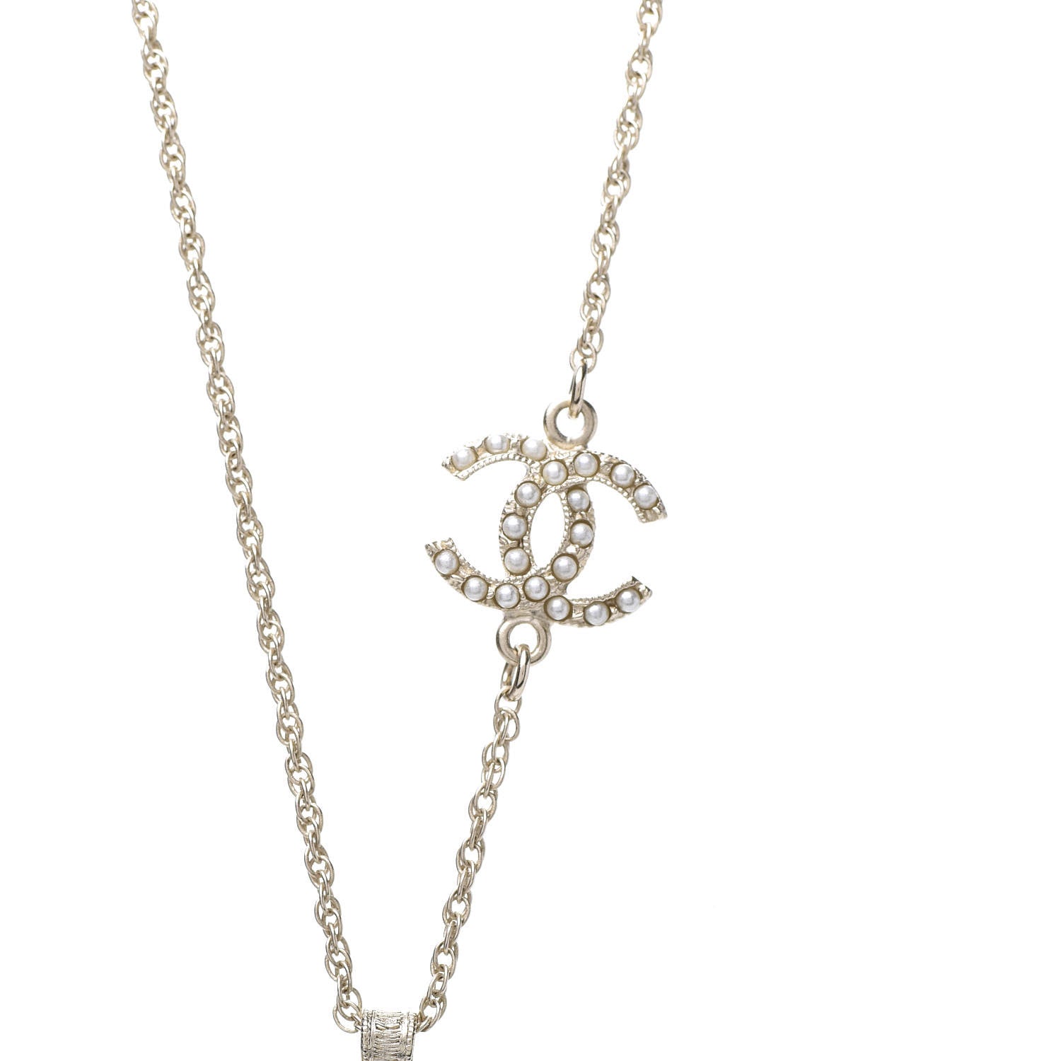 Chanel Pearl CC Dream Catcher Necklace Gold 5 of 7