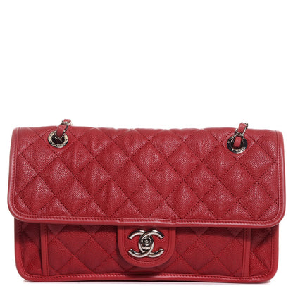 Chanel Caviar Quilted Medium French Riviera Flap Red 1 of 9