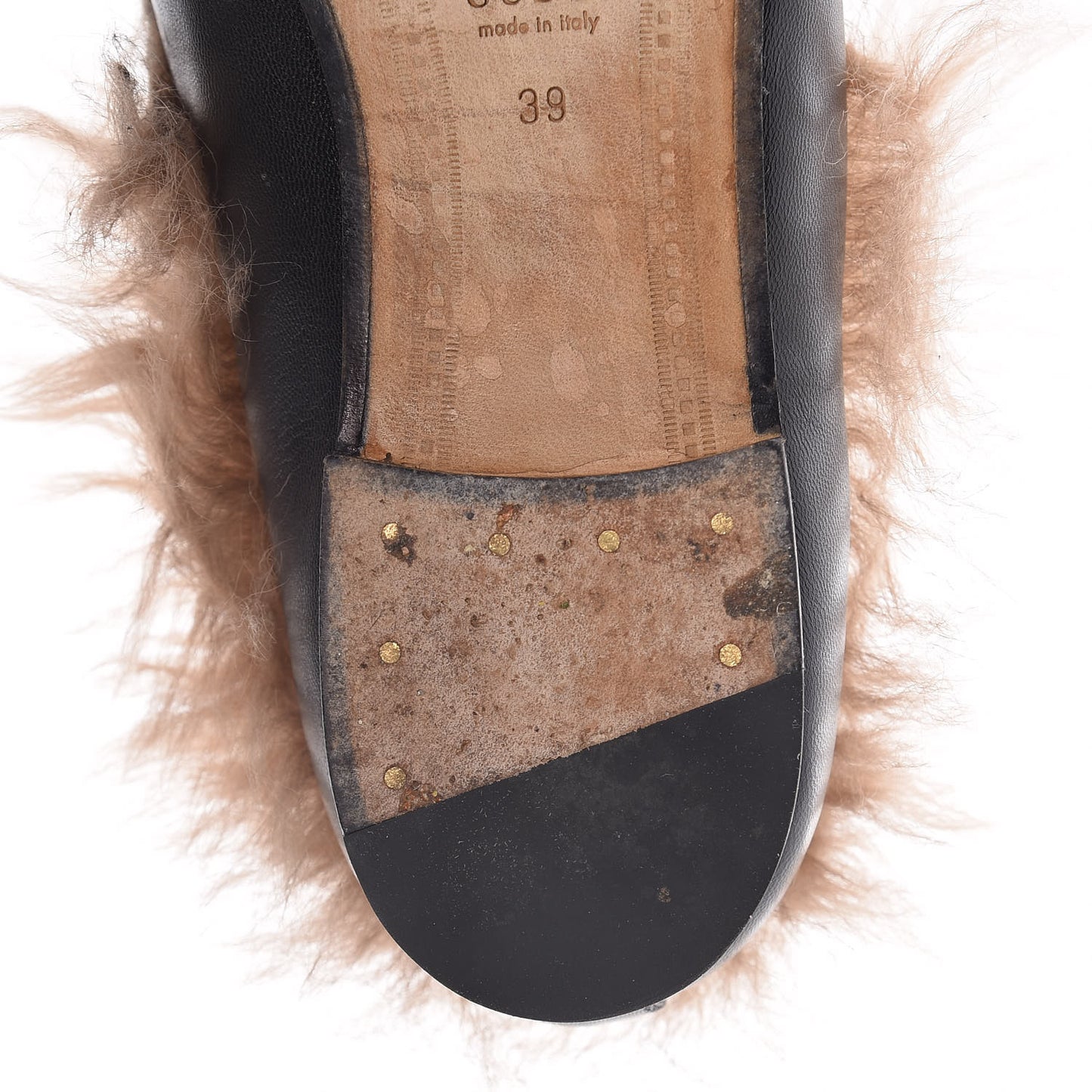 Malaga Kid Fur Womens Jordaan Loafers 39 Black Natural