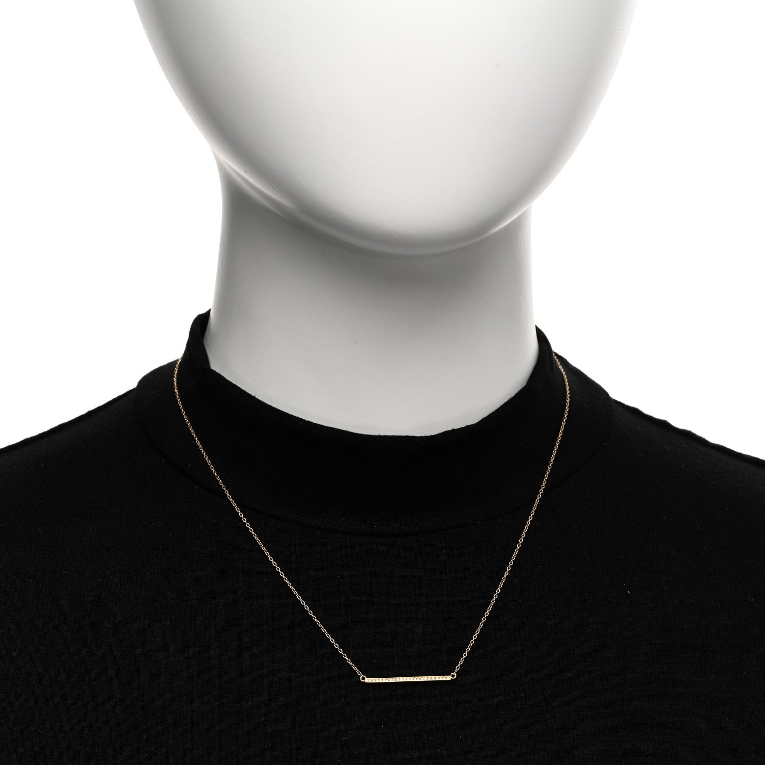 Jennifer Meyer 18K Yellow Gold Diamond Stick Pendant Necklace 2 of 4