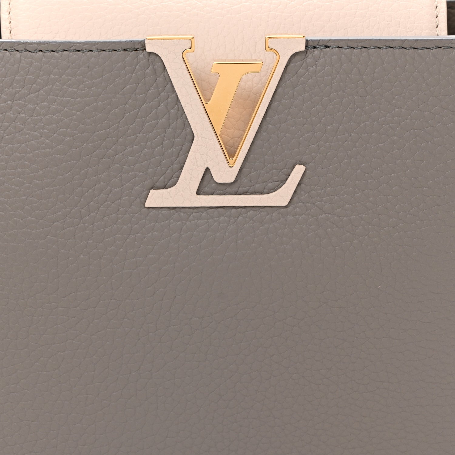 Louis Vuitton Taurillon Capucines MM Steeple Gray 7 of 9