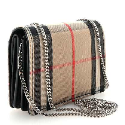 Burberry Vintage Check Jessie TB Crossbody Black 2 of 8