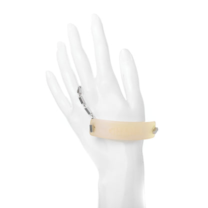 Chanel Acrylic Chain ID Bracelet Silver 2 of 4