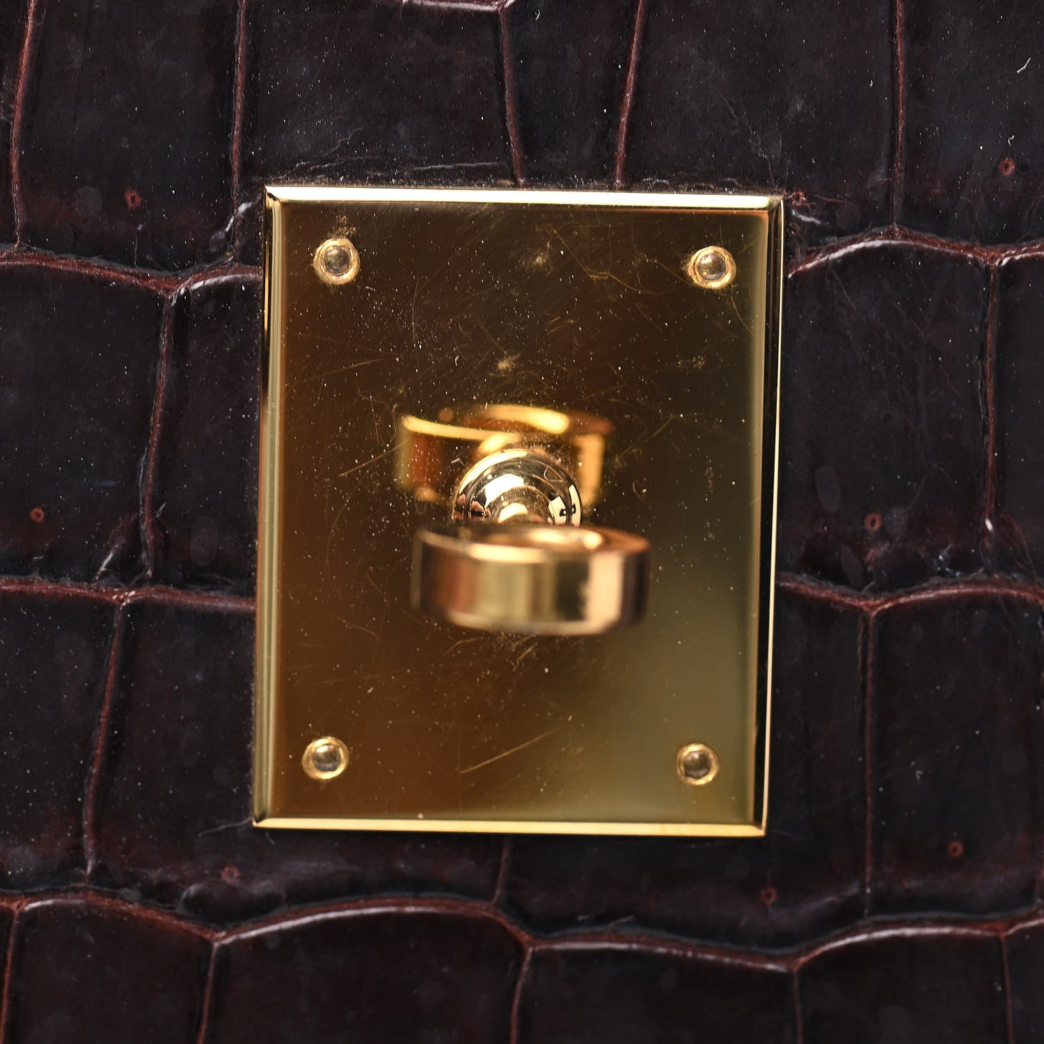 Hermes Shiny Porosus Crocodile Birkin 35 Cocoan 23 of 31