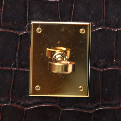 Hermes Shiny Porosus Crocodile Birkin 35 Cocoan 23 of 31