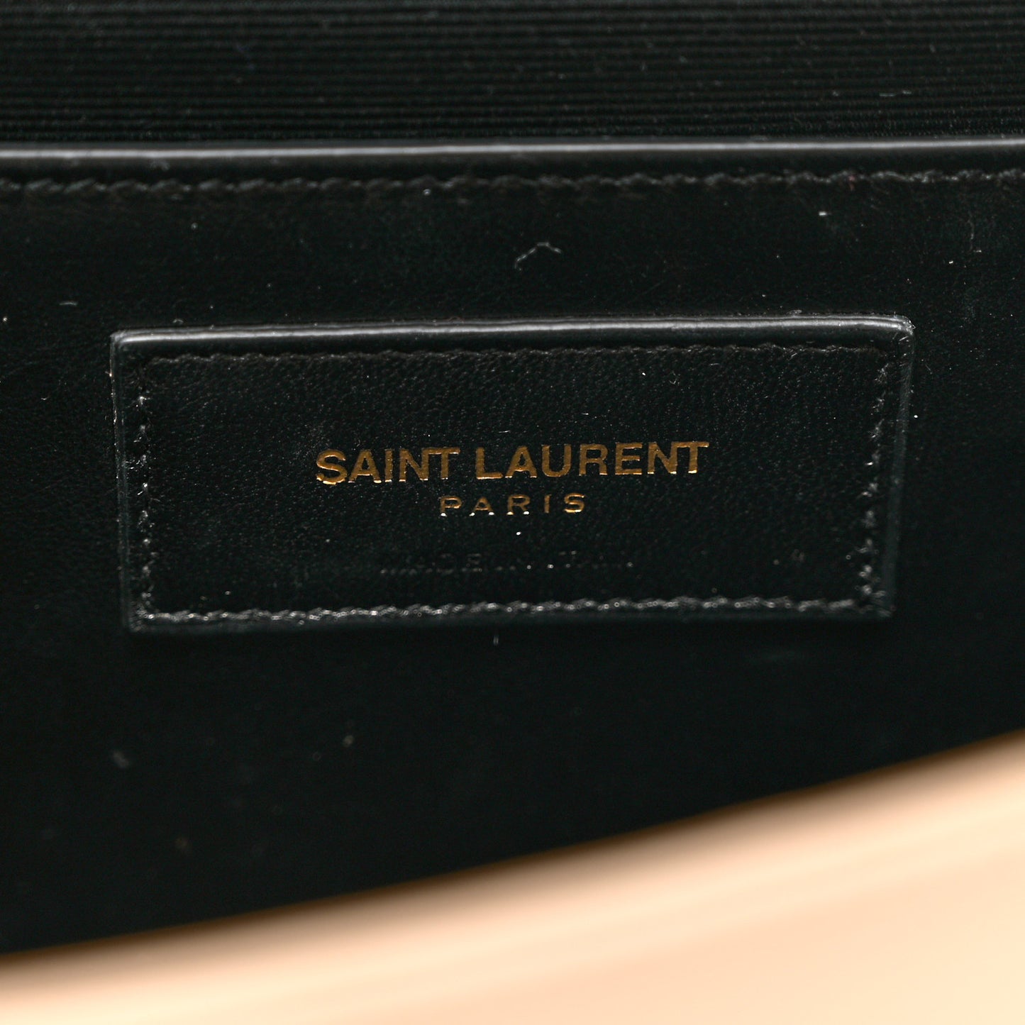 SAINT LAURENT Grain De Poudre Classic Monogram Cassandre Clutch Nude Powder