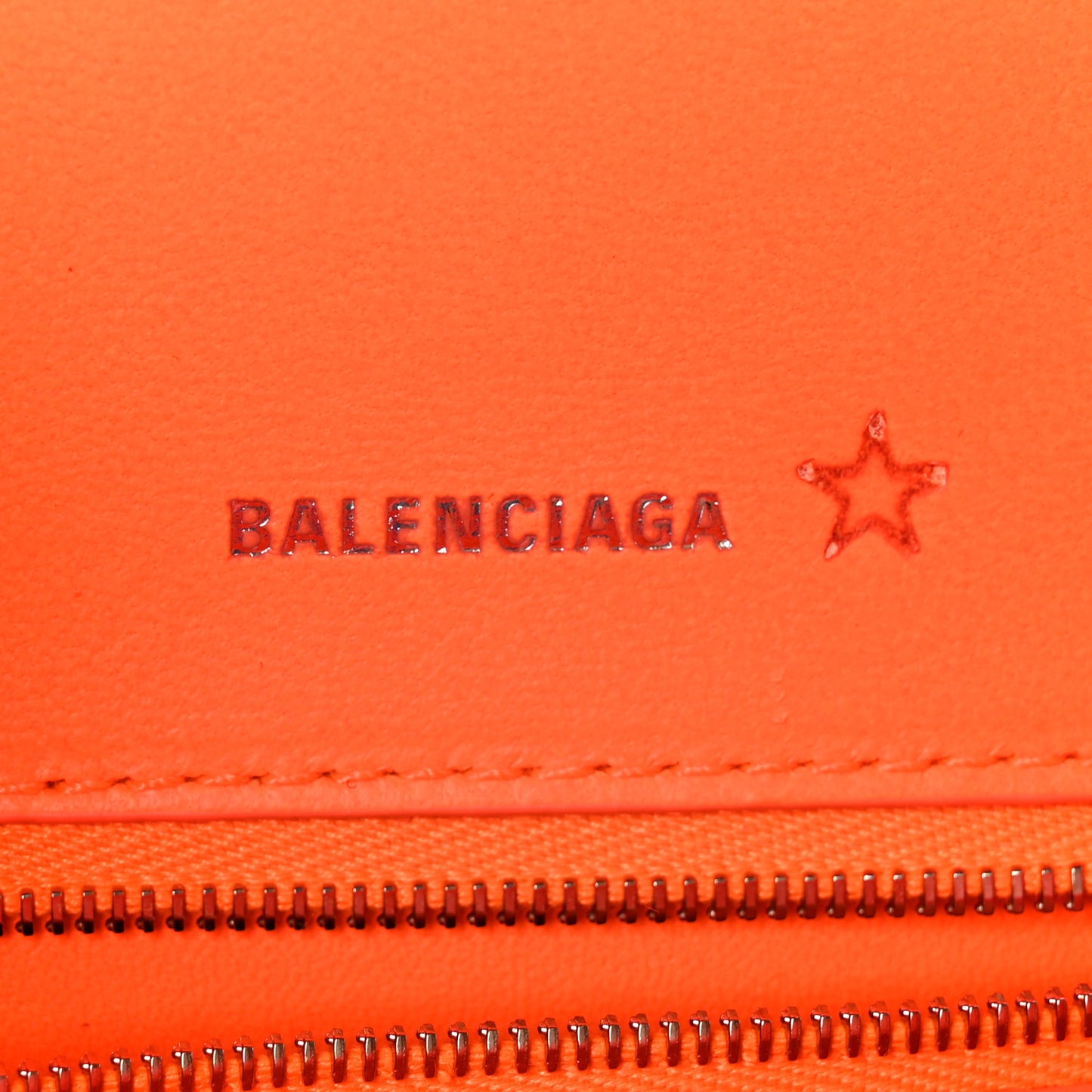 Shiny Box Calfskin Small Hourglass Top Handle Bag Fluo Orange