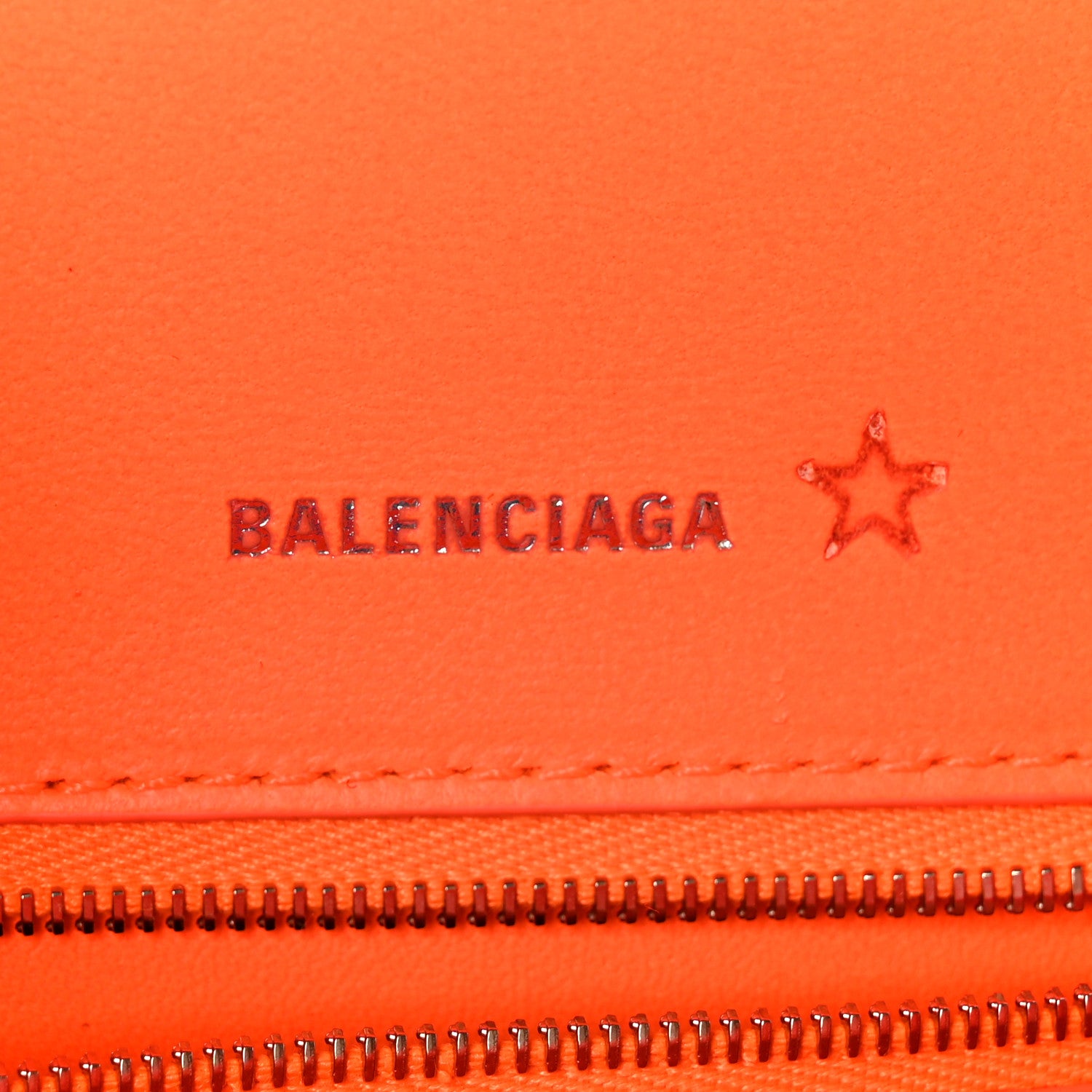 Balenciaga Shiny Box Calfskin Small Hourglass Top Handle Bag Fluo Orange 6 of 11
