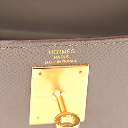 Hermes Epsom Kelly Sellier 28 Etain 6 of 12