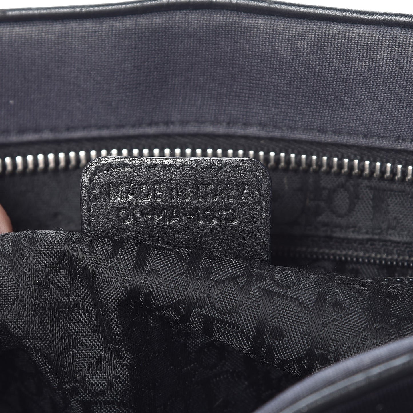 Nylon Crystal Satchel Black