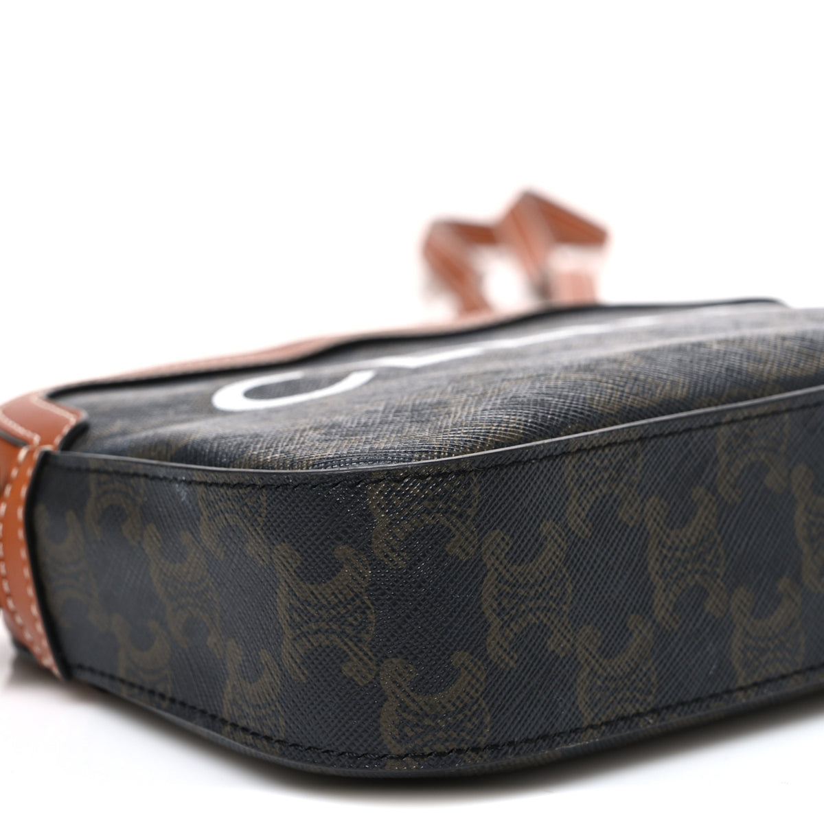 Triomphe Canvas Small Camera Bag Tan
