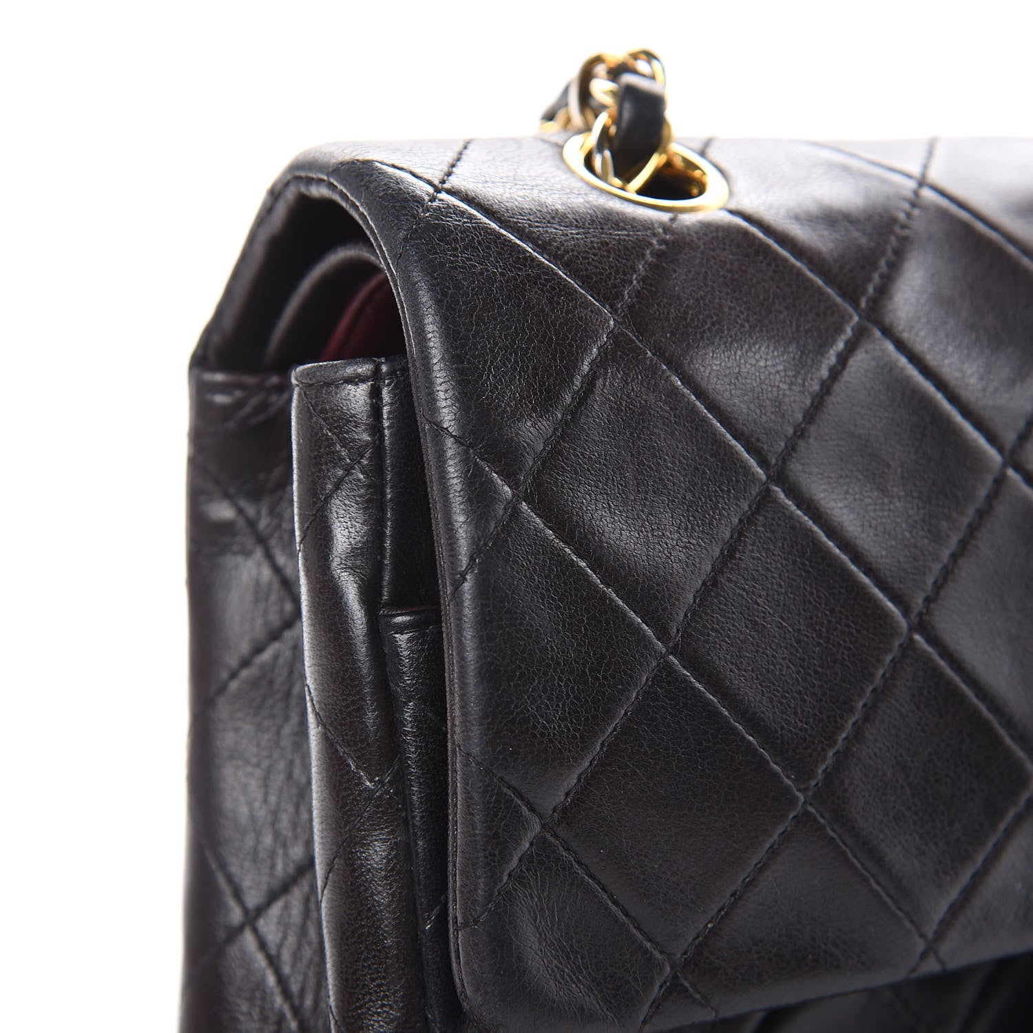 Chanel Lambskin Quilted Medium Double Flap Bag Black 10 of 20