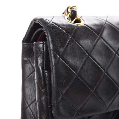 Chanel Lambskin Quilted Medium Double Flap Bag Black 10 of 20