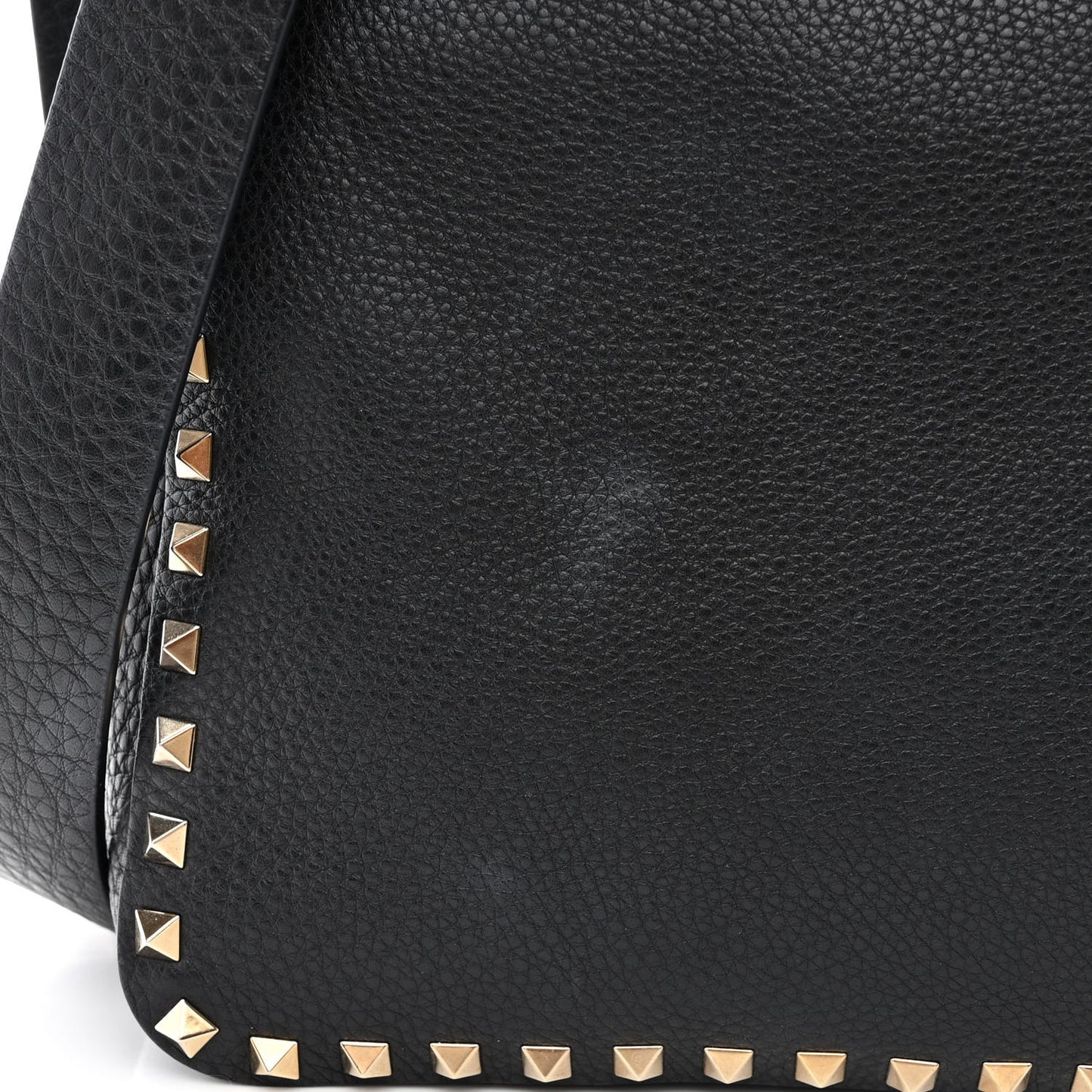 Pebbled Calfskin Small Rockstud Flip-Lock Messenger Bag Black