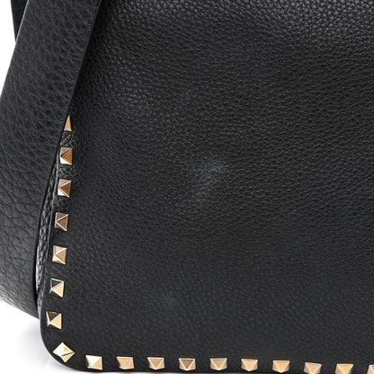 Valentino Garavani Pebbled Calfskin Small Rockstud Flip-Lock Messenger Bag Black 11 of 13