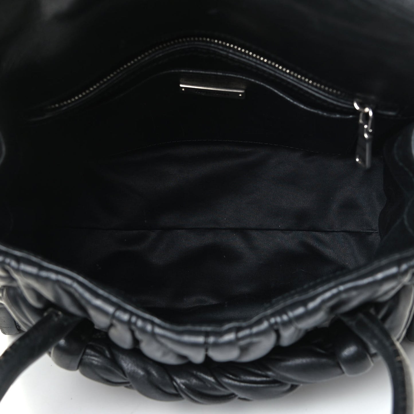 Nappa Matelasse Top Handle Tote Black