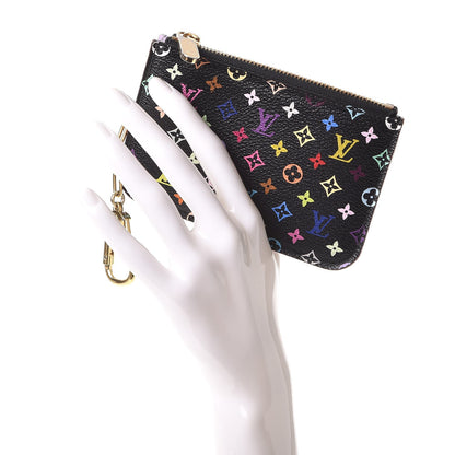 Louis Vuitton Monogram Multicolor Key Pouch Black Violet 2 of 10