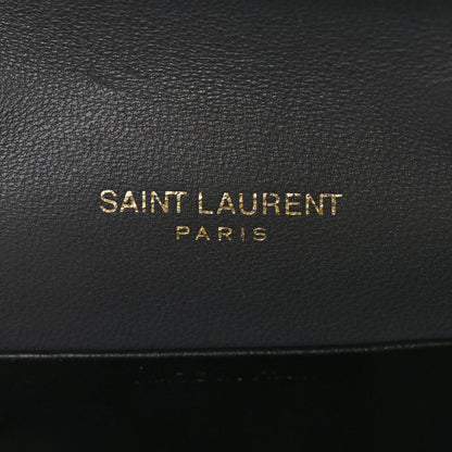 Saint Laurent Lambskin Quilted Monogram Micro Gaby Crossbody Bag Storm 6 of 10